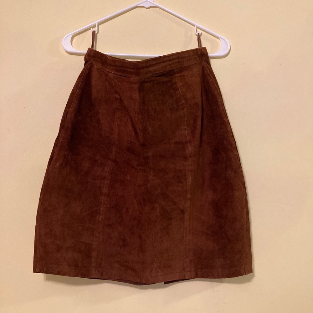 International Leather Collection - Suede skirt Brown 7/8